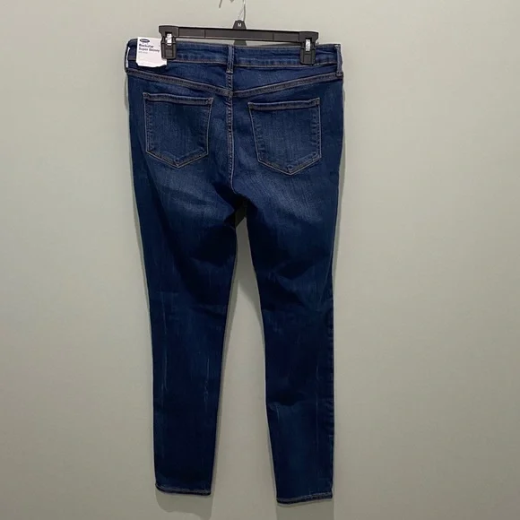 womens size 10 long old navy super skinny ripped jeans - Picture 2 of 11